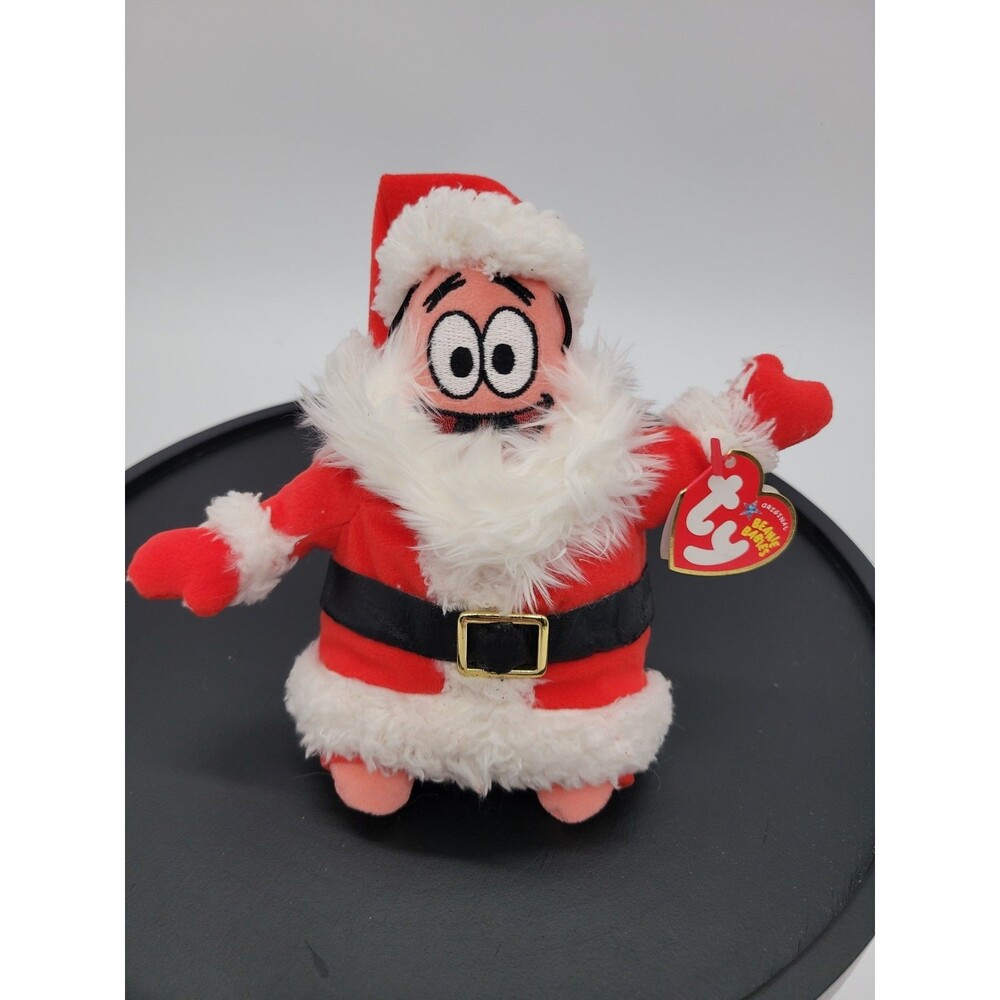 2004 Ty Beanie Baby  PATRICK STAR PATRICK CLAUS 7.5" Stuffed Animal Toy